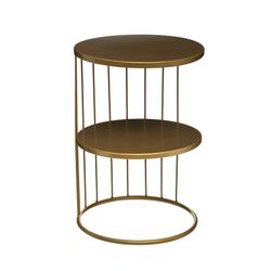 Mesa de centro dourada modelo Kobu