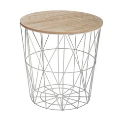 Mesa de centro de metal cinza modelo Kumi 41x40cm