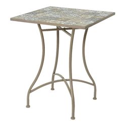 Cor da mesa de metal/mosaico: marrom 58x58x72cm modelo bistrô ao ar livre
