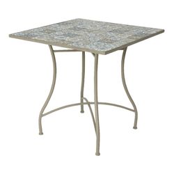 Cor da mesa de metal/mosaico: marrom 78x78x77cm modelo bistrô ao ar livre
