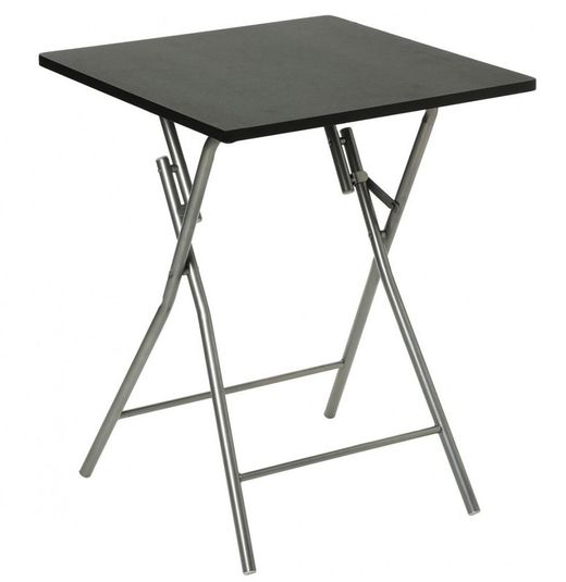 Mesa Dobrável Preta 60x60x75cm