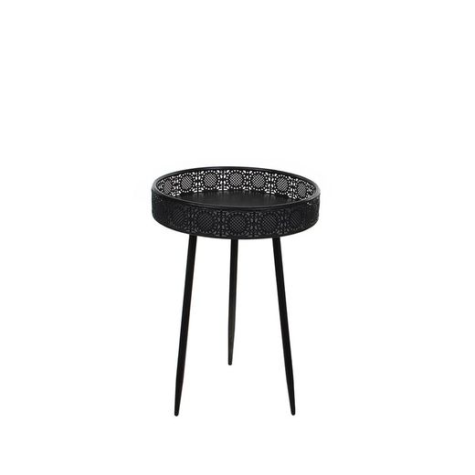 Mesa Redonda Modelo Lagune Metal-Preto Ø40cmxh58cm