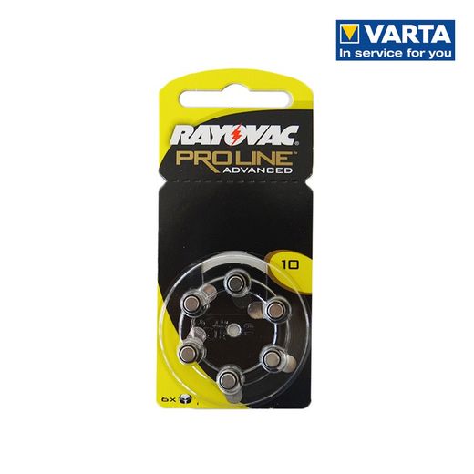 Micro bateria para aparelho auditivo (bolha de 6 baterias) rayovac za10 diâmetro 5 mm de altura 3 mm