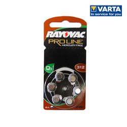 Micro pile pour aide auditive (blister 6 piles) rayovac za312 diamètre 39mmx101mmx52mm