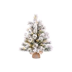 Mini sapin effet givre avec led inclus 60x41cm