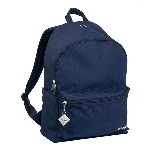 Mochila escolar com 2 zíperes (22l) Série 1918, Milão Azul Marinho