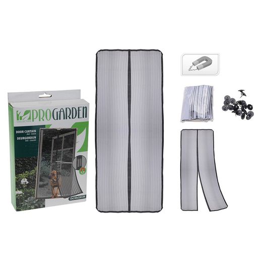 Rede Mosquiteira Magnética de Duas Peças 50x220cm Preto