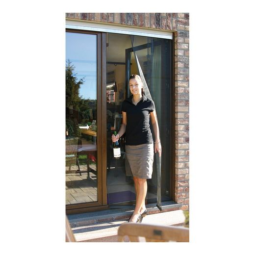 Moustiquaire télescopique anthracite 95x220cm