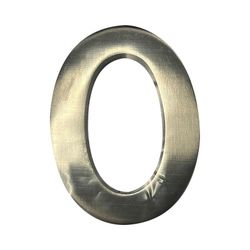 Número 0 Níquel Fosco 10cm Fixação Invisível