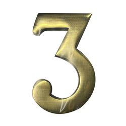 Fixação Invisível Número 3 Latão Polido 10cm