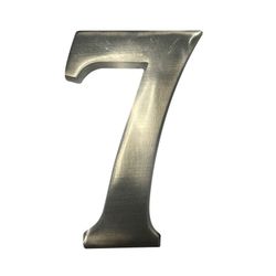 Número 7 Níquel Fosco 10cm Fixação Invisível