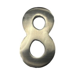 Numéro 8 Nickel Mat 10cm Fixation Invisible