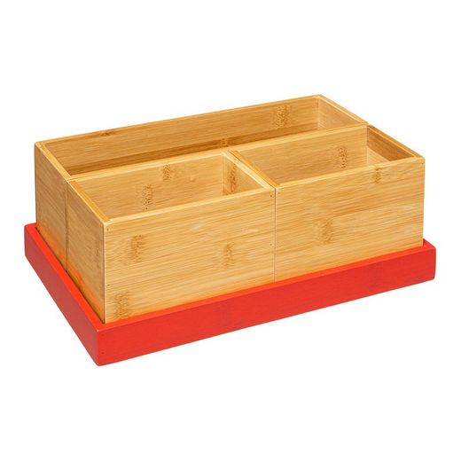 Coleção 'Colors' de organizador de banheiro vermelho