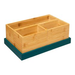 Coleção 'Colors' de organizador de banheiro verde gasolina