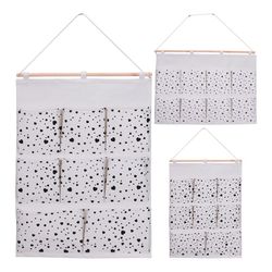 Organizador grande de tecido e madeira 71x52x5cm com 8 departamentos modelos variados