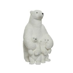Ours polaire en polyester avec 2 oursons 57x68x100cm