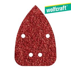 Pack 10 Hojas De Lijar Adhesivas , Corindón Grano 80 Perforadas 96x136mm 1757000 Wolfcraft