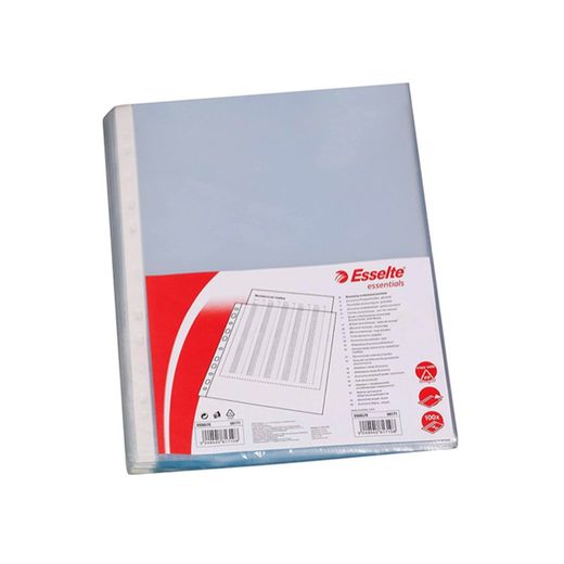 Pacote 100 Capas Uni 11 Din A4 Multi-Brocas Esselte Pl 80mc Esselte