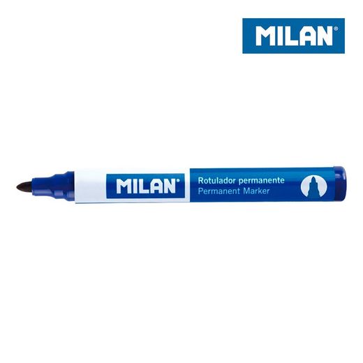 Pack de 12 feutres bleus permanents à pointe ronde milan