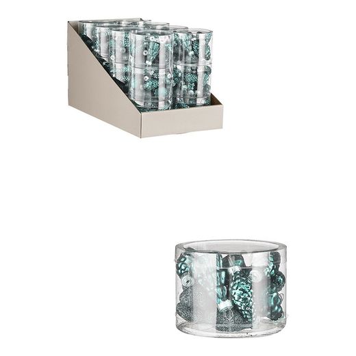 Pack de 14 pièces décoratives bleues pour sapin de Noël