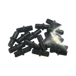 Pacote com 16 unidades. Suporte de Prateleira Redondo em Ferro Nº 5 Preto Edm