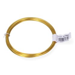 Pack 1 unités. Rouleau de Fil d'Aluminium 1,5mm 5m Doré