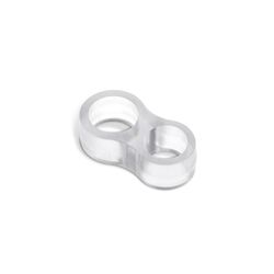 Pacote de 2 retentores de porta para colocação em puxadores de plástico flexíveis transparentes. Mod.8. rei