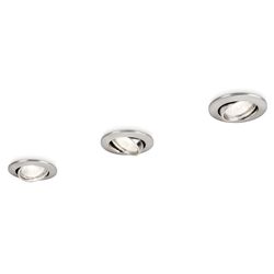 Pack 3 anneaux encastrés. Osciller Philips Nickel Mat