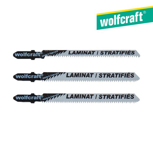 Pacote de 3 lâminas de serra vertical com haste em T / Hcs 2379000 Wolfcraft