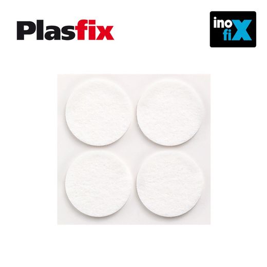 Pack 4 feutres synthétiques blancs adhésifs diamètre 38mm plasfix inofix