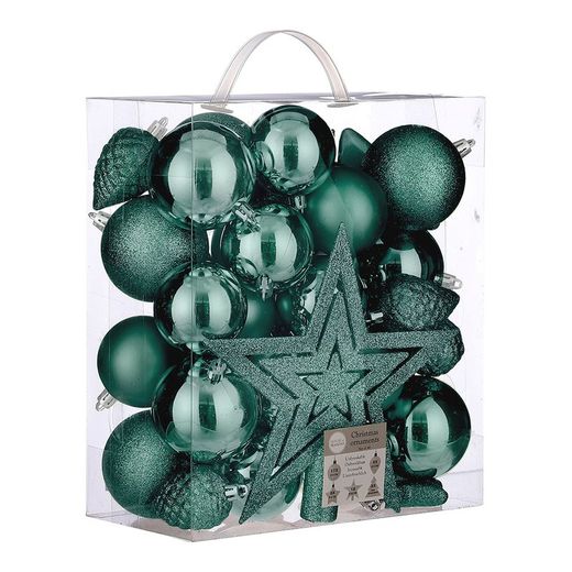 Pack 40 Bolas Decorativas para Árvore de Natal Azul