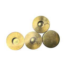 Pacote de 4 unidades. Guarnição de latão com rosca lisa 18 Edm polido