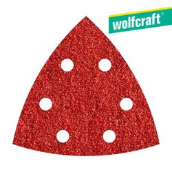 Pack 5 Hojas De Lijar Adhesivas , Corindón Grano 120 Perforadas 95mm 1853000 Wolfcraft