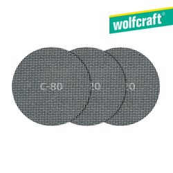 Pack 5 Tejidos De Rejilla Adherentes Carburo De Silicio Grano 80,120,220 Ø125 Mm 8464000 Wolfcraft