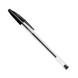 Pacote de 50 Unidades Caneta Esferográfica Bic Cristal Preta.