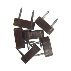 Emballez 6 unités. Arrêt De Garde-Robe 2 Points 7x18 Marron Edm