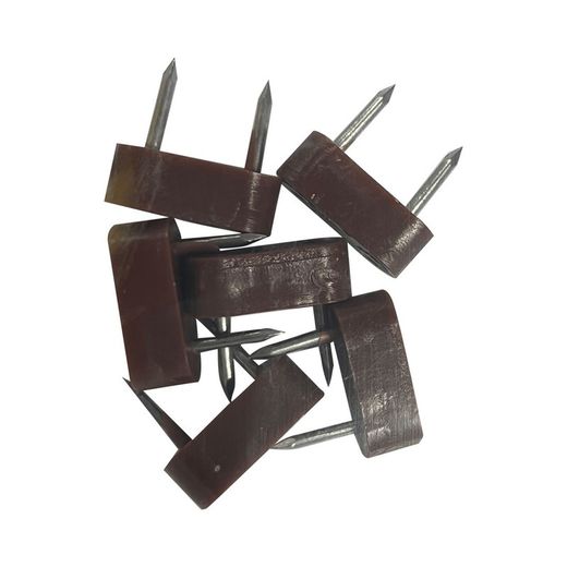 Emballez 6 unités. Arrêt De Garde-Robe 2 Points 7x18 Marron Edm