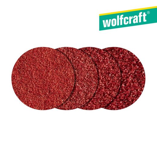 Pacote 8 discos de lixa com haste roscada 5608000 Wolfcraft