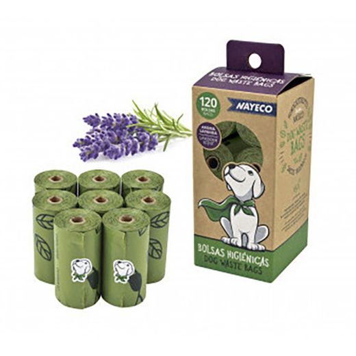Pack 8 rouleaux de sacs hygiéniques Nayeco Aroma Lavande