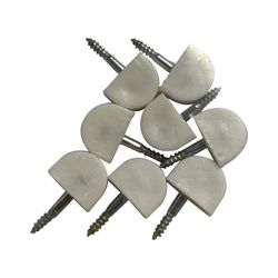 Pacote com 8 unidades. Suporte Prateleira Semi Redonda Branco Pequeno Edm