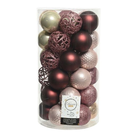 Pacote de 37 bolas decorativas em tons pastel Ø6cm