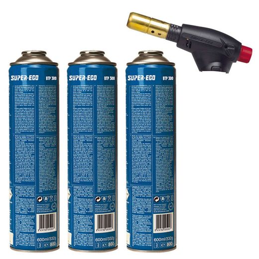Pack torche piézo Segofire + 3 Bot. Multigaz 300