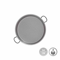 Paellera acero pulido para induccion y vitroceramica ø30cm (4 personas)