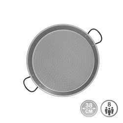Paellera acero pulido para induccion y vitroceramica ø38cm (8 personas)