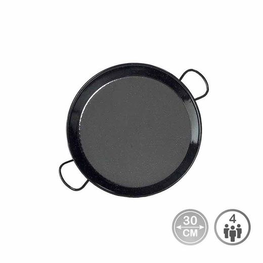 Poêle à paella émaillée pour plaque induction et vitrocéramique ø30cm (4 personnes)