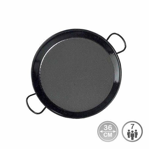 Poêle à paella émaillée pour induction et vitrocéramique ø36cm (7 personnes)