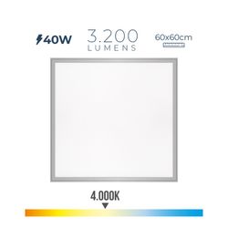 Painel Led 40w 3200lm Ra80 4000k Luz do dia 60x60x1cm Edm