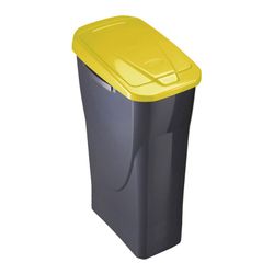Papelera 15 Litros Ecobin Con Tapa Color Negro/Amarillo 31x20x42cm Mondex