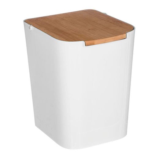 Lixeira de banheiro bambu-branca 5l coleção 'Baltik'