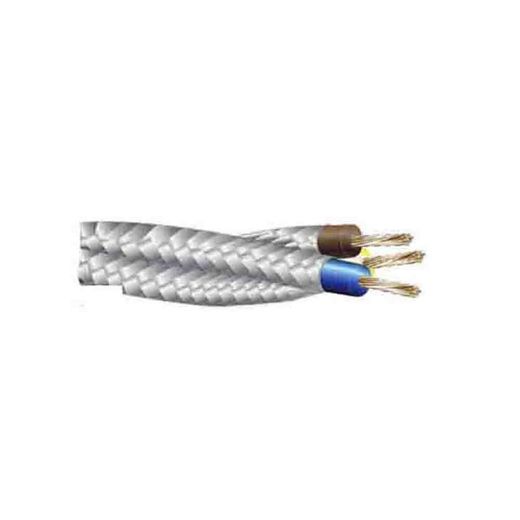 Textile tressé parallèle 2x1,5mm noir euro / mts